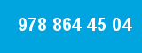 978 864 45 04 978 864 45 04